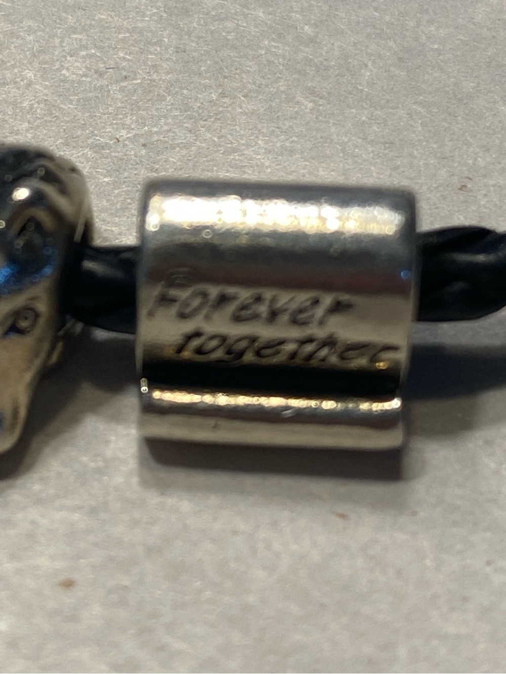 Pandora Retired Forever Together Scroll Charm 925 Silver Coquette Cottagecore